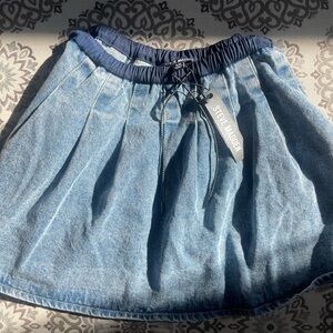 Steve Madden Indigo Denim Skater Skirt